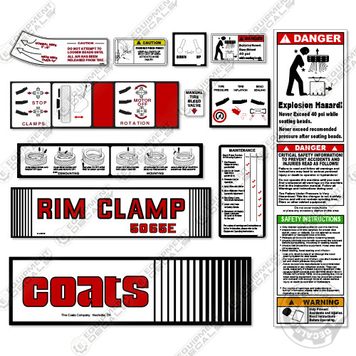 Fits Coats 5065E Decal Kit Rim Clamp – 7 YEAR OUTDOOR 3M VINYL!