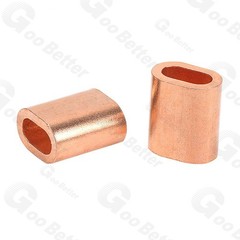 Copper / Stainless Steel Ferrules Crimping Sleeve Wire Rope Cable For Steel Wire