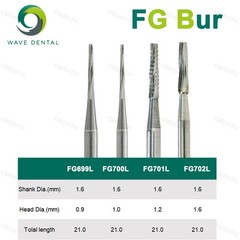 US WAVE Dental Carbide Strawberrie Dental burs Taper Fissure Head For High Speed