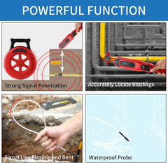 30M Pipe Blockage Detector – Find Metal & PVC Clogs Easily!