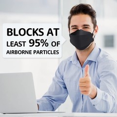50 Pack KN95 Face Masks, Breathable & Comfortable Disposable Masks, Black