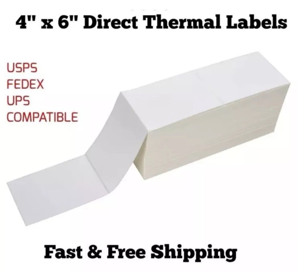 3000 4×6 Fanfold Direct Thermal Shipping Labels Perforated Label / UPS CERTIFIED