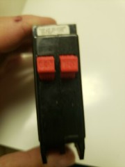 (1) General Switch GH2020H type GB 2 single Pole 20 Amp Circuit breaker Twin