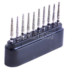 10 pcs Dental Super Coarse Diamond Burs TR-12S 1.6mm For High Speed Handpiece