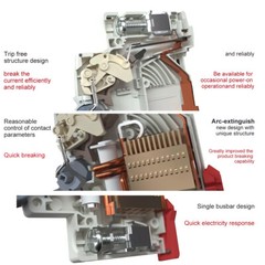 1Pole DC Solar DC Mini Circuit Breaker MCB 6/10/16/25/32/40/50/63/80 /100/125A