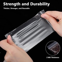 500 Pcs 3×5 Inch Clear Resealable Plastic Bags Mini Poly Zip Lock Storage Gifts
