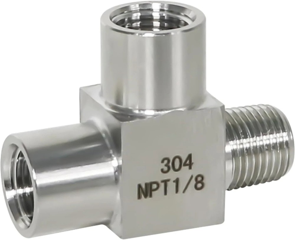1/8 NPT tee pipe fitting female x female x male 3 ways T thread pipe adapter,…