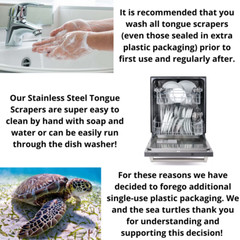 Tongue Scraper Cleaner STAINLESS STEEL GRADE A Brush NO COPPER/PLASTIC Metal USA
