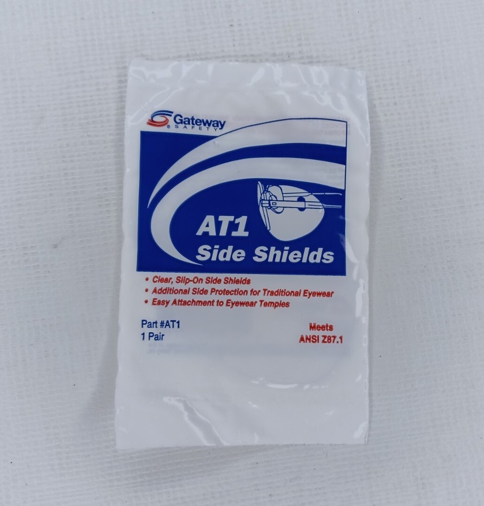 1 Pair Gateway AT1 Side Shields Clear Slip On Glasses For Safety