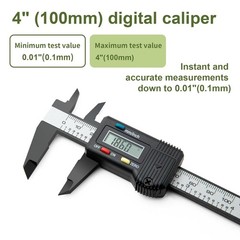Precision Digital Caliper 0-4″ – Ideal Measuring Tool for Jewelry & 3D Printing