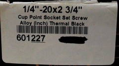YOU PICK 2/10/25/50 1/4-20 X 2 3/4″ CUP POINT SOCKET SET SCREW THERMAL BLACK NH