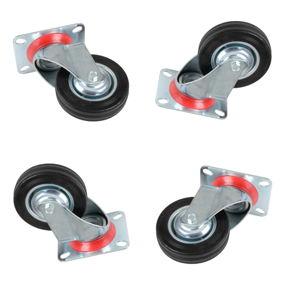 Casters 4″ Light Duty Swivel Caster [4 Pack]