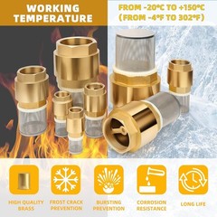 Durable 4″ Brass Foot Valve with Integrated Filter – Explosion-Proof Check Valve