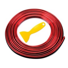 Decoration Car Interior Exterior Styling 5M Red Molding Strip Gap Trim Edge
