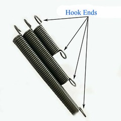 Wire Dia 3mm Extension spring Tension Expansion Extending Spring Length60~600mm