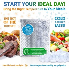 100 Thermal Insulated Bubble Mailers 6.5×10.5 Food Grade Envelopes