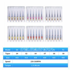 6Pcs Dental Endodontic NiTi Engine Use Heat Activated Rotary Files 19mm/25mm