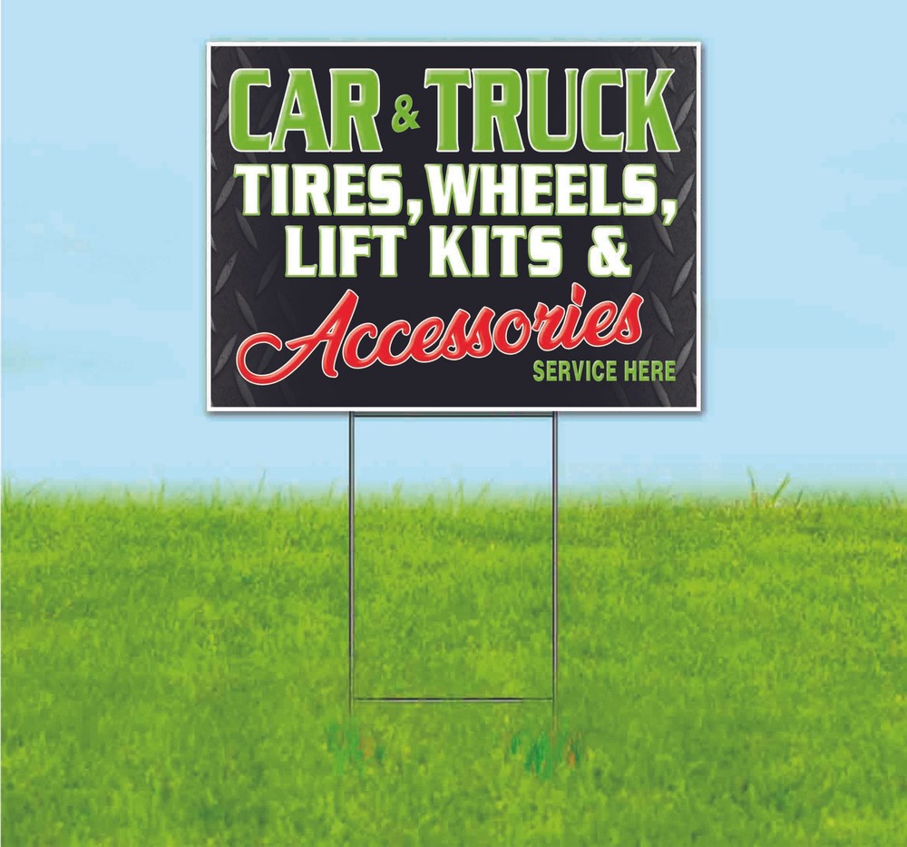 CAR AND TRUCK ACCESSORIES 18×24 Yard Sign Bandit Lawn Advertising AUTO VEHICLE