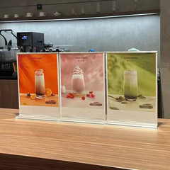 Newnewshow 4X6 Inch Clear Acrylic Sign Holder, Display Stand, Plastic Card Holde