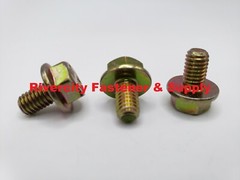 (25) M6-1.0x10mm Hex Head Flange Bolt / Screws 10.9 M6x1.0x10 M6x10mm ZY