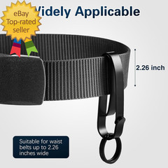 2 Pack Duty Belt Key Holder, Quick Release Key Ring Clip, for Police & Law
