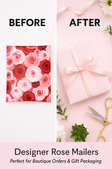 Designer Roses Poly Mailers 10×13 Self-Seal Shipping Bags Waterproof Envelopes