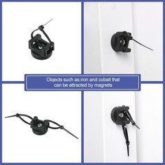 100 Pcs Magnetic Cable Clips – Zip Tie Mounts for Wire Management, Black Base