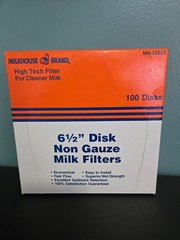 MILKHOUSE BRAND Filter Disks 6.5″ Non-Gauze Milk Filter 100 Count Box
