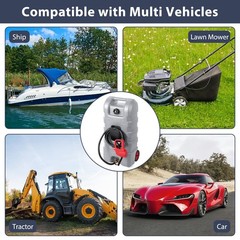 Portable 15 Gas Fuel Tank with Casters, Wheeled Utility Fuel Tank Gallon