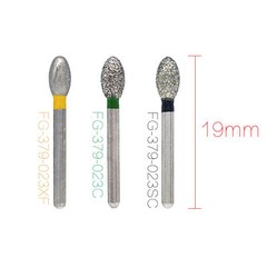 Dental Diamond Burs Egg Football Shape 379-023C/368-023C/379-023XF Coarse Fine