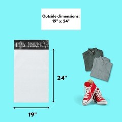 125 19×24 Poly Mailers 2.5 Mil Packaging Shipping Mailing Envelopes Bags
