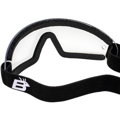 Birdz Eyewear Wing Skydiving & Sports Padded Riding Goggles Black Frame Clear