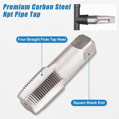 5-Piece NPT Pipe Tap Set, NPT Tap and Die Set with 1/8″, 1/4″, 3/8″, 1/2″ and 3/