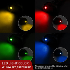 5PCS LED Lighted Rocker Switch 12V Illuminated on off Toggle Switches 30A 3Pin S