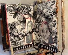 Junk Journal Halloween Spellbound Scary Tales Handmade Memory Note Book 74 Pages