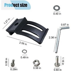 17-Piece Side and Base Mounting Bracket Kit with Rubber Pads for Straight or Cur