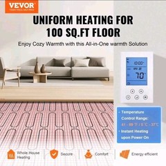 VEVOR Floor Heating Mat 100 Sq. ft Electric Radiant In-Floor Heated Warm **Read*