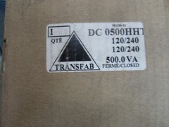 TRANSFAB DC 0500HH / DC0500HH Transformer 120/240 500.0VA