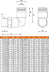 1/2 Npt Push to Connect Air Fitting 1/4 Inch OD Tubing Elbow Air Line Quick Con