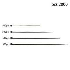 2000 Pack Zip Ties UV Resistant Assorted 4 6 8 12 Inch Cable Ties Heavy Duty