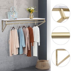 Gold Metal Garment Clothes Rack Clothing Rack Clothes Wall Shelf Hanger Display