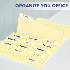 Letter Size Manila File Folders 100 Pack Heavy Duty 1/3 Cut Tab