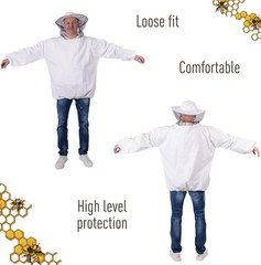 Beekeeping Jacket Hat Gloves Set for Men Women, Beekeeping Size L