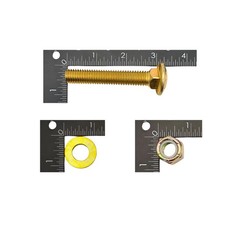 4 Pack of 1/2″-13 x 3 Grade 8 Heavy Duty Carriage Bolts, Washers & Nylon Nuts