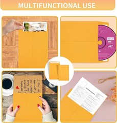 Reliable 6×9 Yellow Envelopes – 48 Count Self-Seal, Tear-Proof Kraft Design