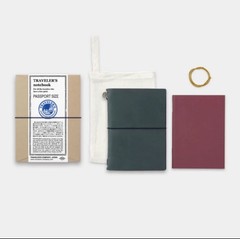 TRAVELER’S COMPANY Notebook Passport Size Blue Leather Cover Japan New