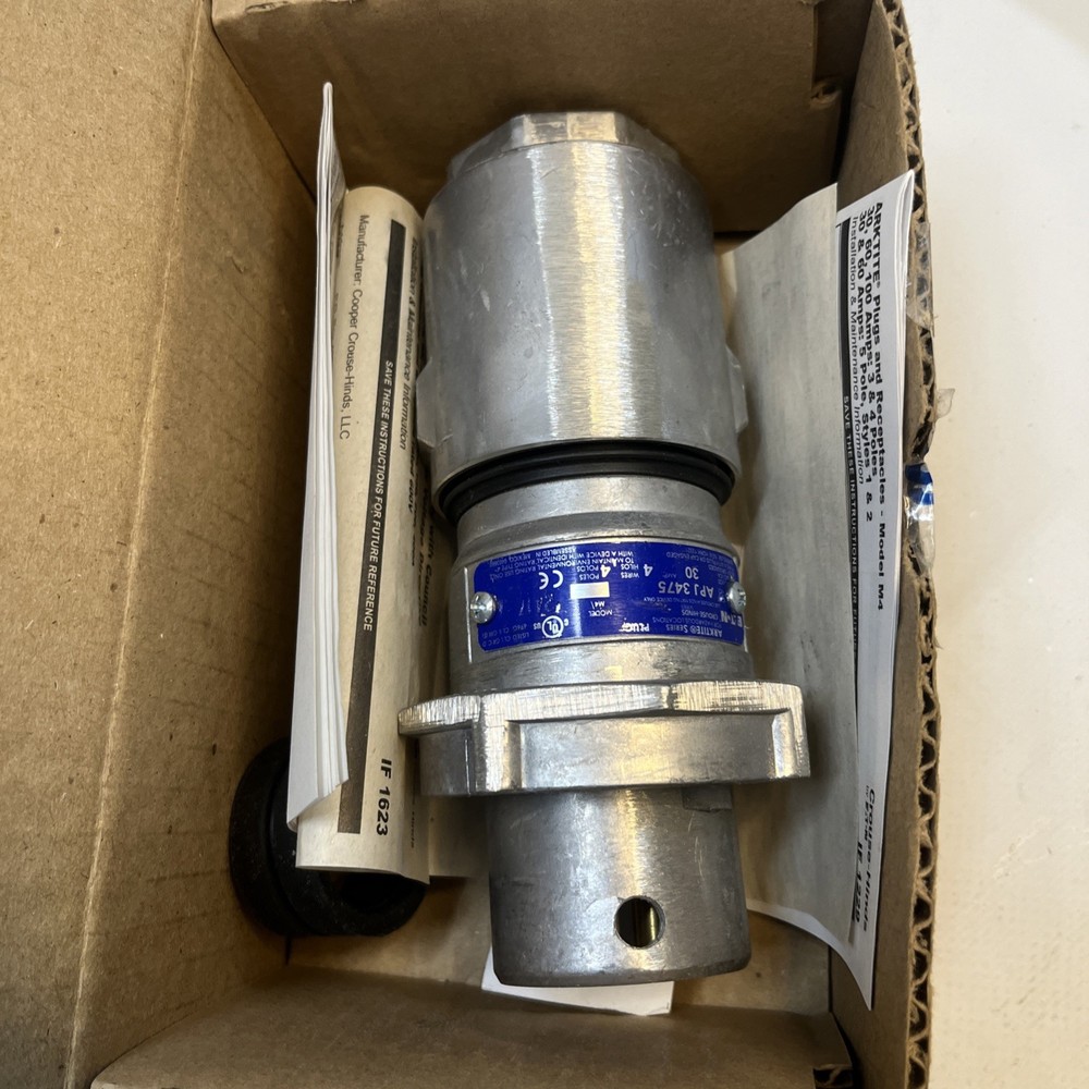 NIB – Crouse Hinds – APJ3475 – Eaton Crouse-Hinds Series Arktite Apj Plug, 30A
