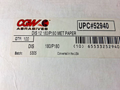 CGW Abrasives 12″ Silicon Carbide Plain Back Discs QTY100 52940-OLD