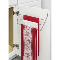 3-Tier Kitchen Cabinet Door Mount Towel Bar Holder Dishcloth Rack Bathroom Rag