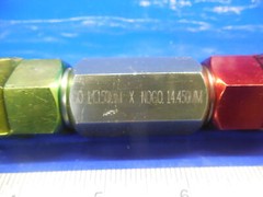 14.150 & 14.450 CLASS X SMOOTH PIN PLUG GAGE GO NO GO 14 14.50 MM .5625 +.0064